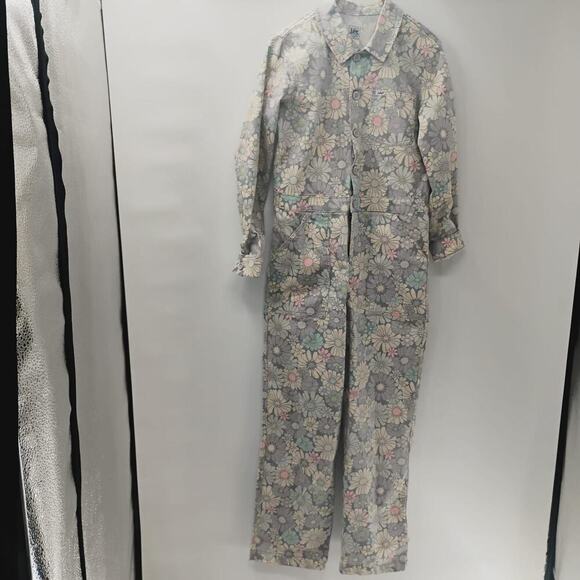 LEE Vintage Modern S Floral Union utility suit Coveralls Jumpsuit Overalls boho - Picture 12 of 15